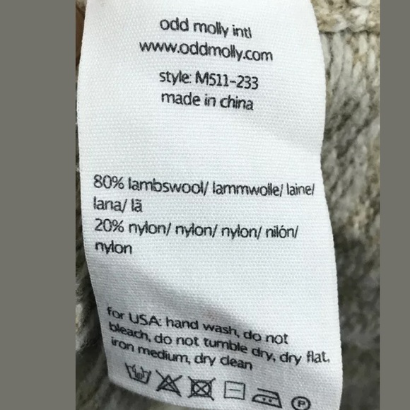 Odd Molly Sweater Blazer 3 Medium Large Lambs wool - Picture 5 of 9